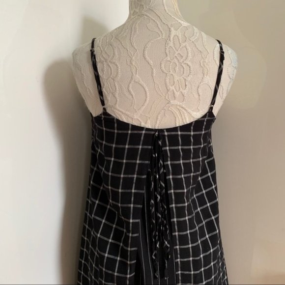 SVILU Slip Dress in Black Windowpane Check sz S - Picture 10 of 16